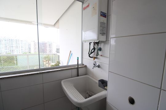 Área de serviço de apartamento para alugar com 3 quartos, 75m² em Barra da Tijuca, Rio de Janeiro