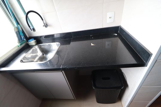 Cozinha  de apartamento para alugar com 2 quartos, 54m² em Jardim Álvaro C. Couto, Ribeirão Preto
