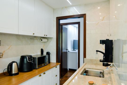 Cozinha  de apartamento à venda com 2 quartos, 52m² em Vila Bremen, Guarulhos