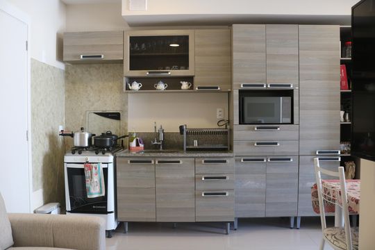 Cozinha de apartamento à venda com 2 quartos, 41m² em Lapa de Baixo, São Paulo