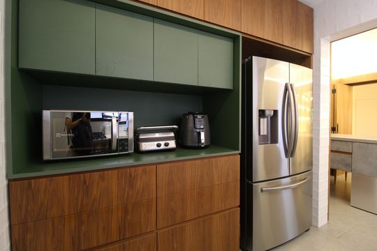 Cozinha de apartamento para alugar com 3 quartos, 155m² em Indianópolis, São Paulo