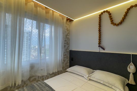 Quarto  de apartamento para alugar com 1 quarto, 32m² em Jardim Caravelas, São Paulo