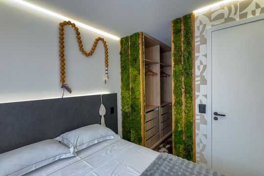 Quarto  de apartamento para alugar com 1 quarto, 32m² em Jardim Caravelas, São Paulo
