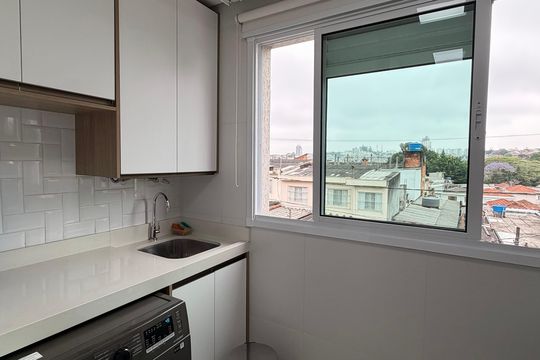 Área de serviço de apartamento à venda com 2 quartos, 57m² em Paulicéia, São Bernardo do Campo