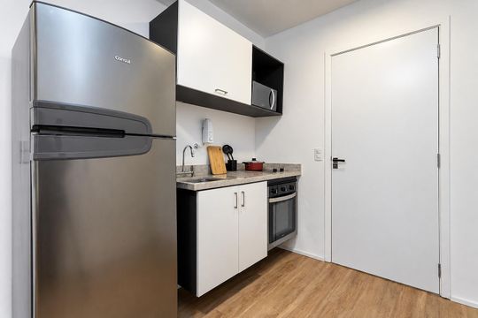 Cozinha de kitnet/studio à venda com 1 quarto, 30m² em Santa Ifigênia, São Paulo