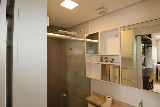 Banheiro de kitnet/studio à venda com 1 quarto, 31m² em Santana, São Paulo