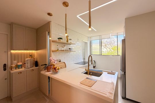 Cozinha de apartamento à venda com 3 quartos, 100m² em Bela Vista, Jundiaí