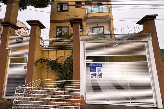 Fachada + placa grande PPJV-894 de apartamento à venda com 2 quartos, 114m² em Vila Bela Vista, Santo André