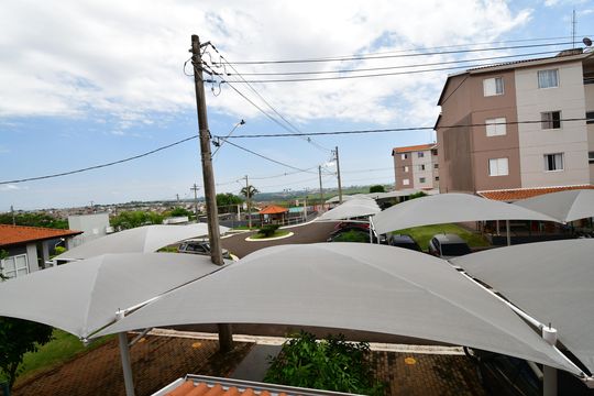 Sala - Vista de apartamento à venda com 2 quartos, 46m² em Residencial Real Parque, Sumaré