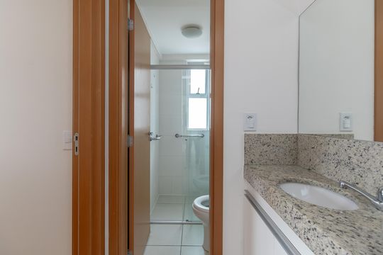 Banheiro Social de apartamento para alugar com 3 quartos, 78m² em Jaraguá, Belo Horizonte