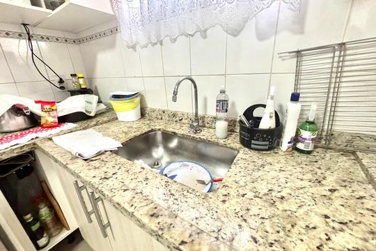 Cozinha de apartamento para alugar com 2 quartos, 42m² em Conjunto Residencial José Bonifácio, São Paulo
