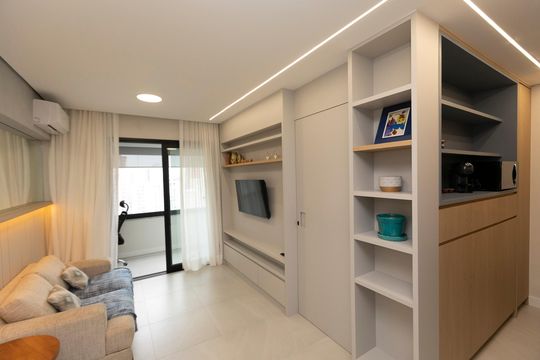 SALA DOIS AMBIENTES de apartamento para alugar com 1 quarto, 46m² em Centro, Campinas
