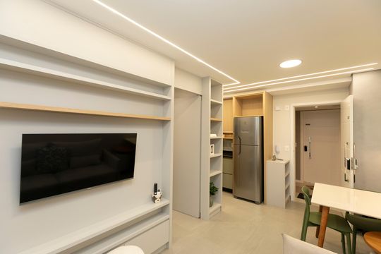 SALA DOIS AMBIENTES de apartamento para alugar com 1 quarto, 46m² em Centro, Campinas