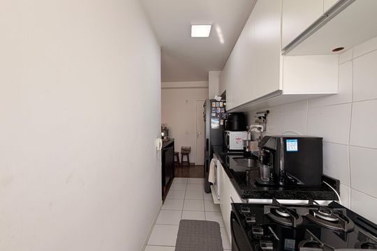Cozinha de apartamento à venda com 2 quartos, 59m² em Engordadouro, Jundiaí