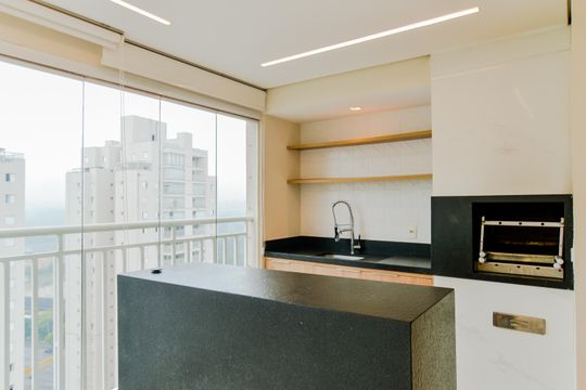 Varanda da Sala de apartamento para alugar com 3 quartos, 110m² em Vila Leonor, Guarulhos