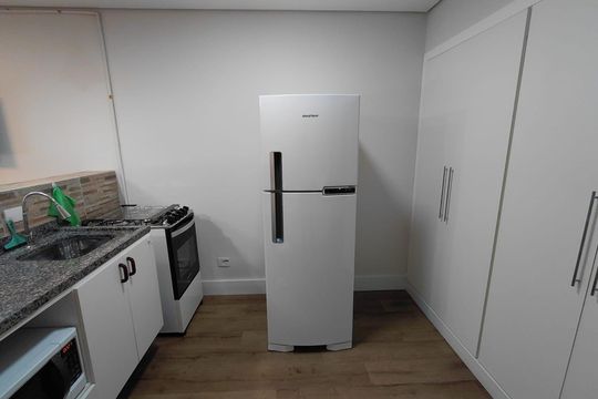 Cozinha de casa para alugar com 1 quarto, 75m² em Mirandópolis, São Paulo