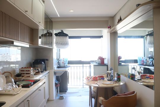 Cozinha de apartamento à venda com 2 quartos, 41m² em Lapa de Baixo, São Paulo