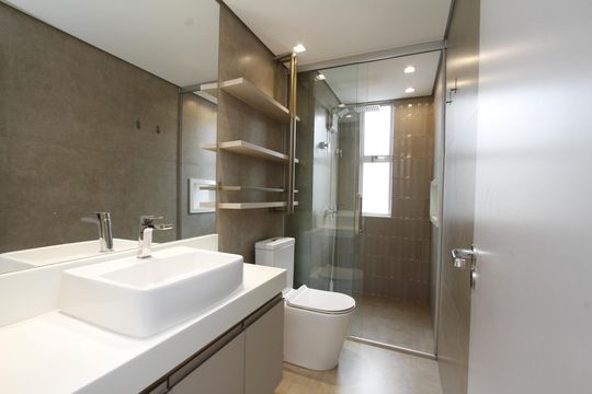 Banheiro Social de apartamento à venda com 4 quartos, 232m² em Buritis, Belo Horizonte