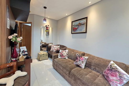 Sala de apartamento à venda com 2 quartos, 56m² em Parque Erasmo Assunção, Santo André