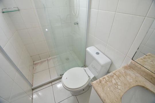 Banheiro Suíte de apartamento para alugar com 2 quartos, 55m² em Jardim Santa Genebra, Campinas
