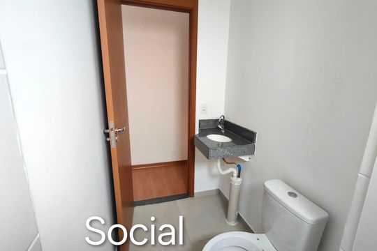 Banheiro Social de apartamento à venda com 2 quartos, 89m² em Caiçaras, Belo Horizonte