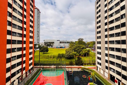 Vista varanda sala de apartamento para alugar com 3 quartos, 80m² em Centro Comercial Jubran, Barueri