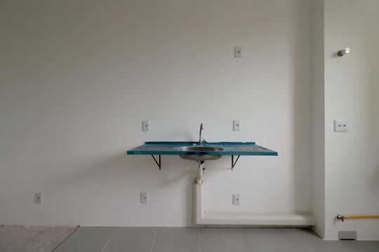 Cozinha de apartamento à venda com 1 quarto, 40m² em Parque das Nações, Santo André