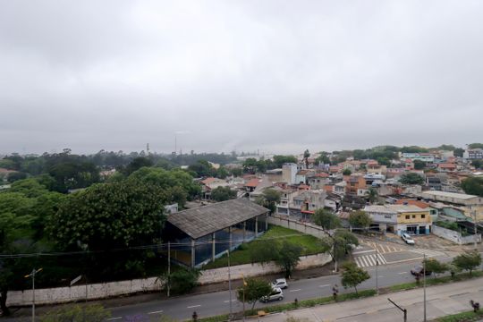 Vista da Sala de apartamento à venda com 1 quarto, 40m² em Parque das Nações, Santo André