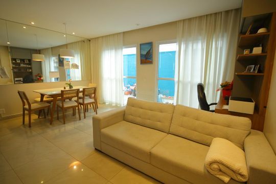 Sala de casa de condomínio à venda com 3 quartos, 118m² em Planalto, São Bernardo do Campo