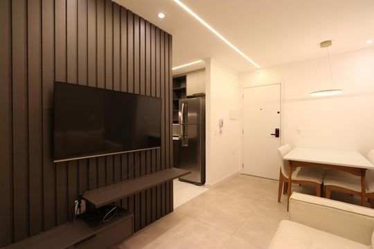 Sala de apartamento à venda com 2 quartos, 55m² em Vila Anastácio, São Paulo