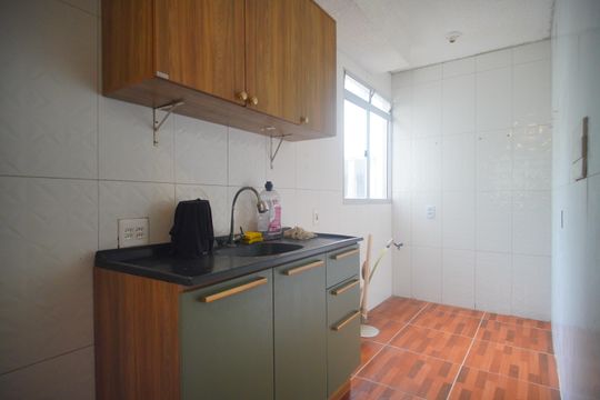 Cozinha de apartamento para alugar com 2 quartos, 51m² em Santos Dumont, São Leopoldo