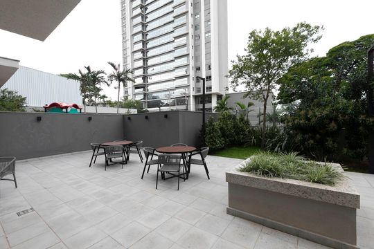 SALÃO DE FESTAS EXTERNO de apartamento à venda com 3 quartos, 125m² em Nova Campinas, Campinas
