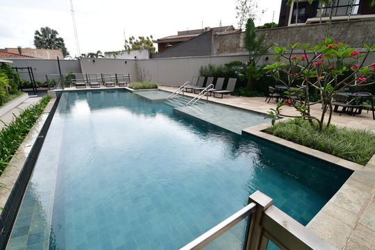 Área comum - Piscina de apartamento à venda com 3 quartos, 125m² em Nova Campinas, Campinas