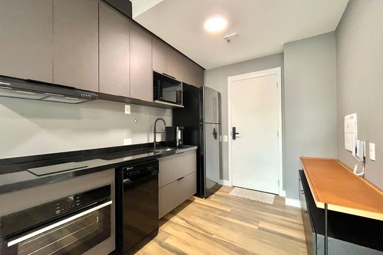 Cozinha de kitnet/studio para alugar com 1 quarto, 40m² em Vila Clementino, São Paulo