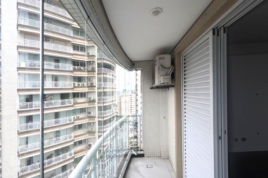 Varanda do Quarto 2 de apartamento para alugar com 3 quartos, 200m² em Ponta da Praia, Santos