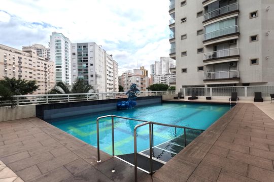 Área Comum - Piscina 2 de apartamento para alugar com 3 quartos, 200m² em Ponta da Praia, Santos
