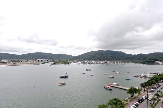 Vista da Varanda da Sala de apartamento para alugar com 3 quartos, 200m² em Ponta da Praia, Santos