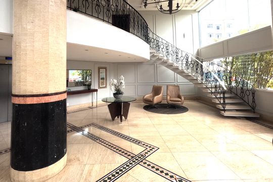 Área Comum - Hall de Entrada de apartamento para alugar com 3 quartos, 200m² em Ponta da Praia, Santos