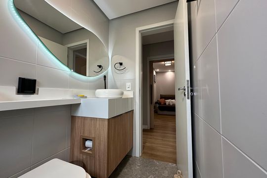 Banheiro de apartamento para alugar com 2 quartos, 75m² em Fazenda Santo Antônio, São José