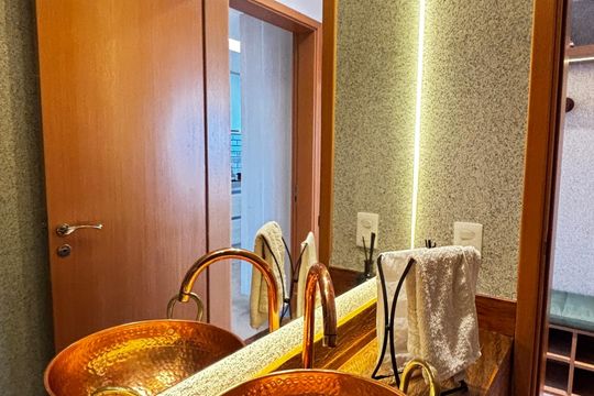 Lavabo de apartamento à venda com 4 quartos, 140m² em Jardim, Santo André
