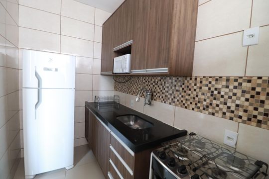Cozinha  de apartamento para alugar com 1 quarto, 40m² em Centro, Ribeirão Preto