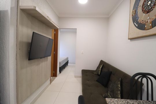 Sala de apartamento para alugar com 1 quarto, 39m² em Tibery, Uberlândia