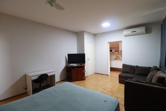 Quarto/sala de apartamento para alugar com 1 quarto, 40m² em Centro, Ribeirão Preto