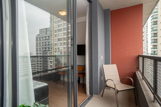 Varanda do Quarto de kitnet/studio à venda com 1 quarto, 25m² em Consolação, São Paulo