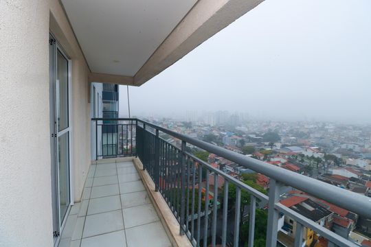 Sacada da Sala de apartamento para alugar com 2 quartos, 54m² em Vila Eldizia, Santo André