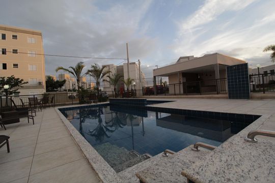 Área comum - Piscina de apartamento para alugar com 2 quartos, 48m² em Jardim Patricia, Uberlândia