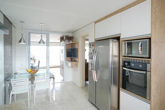 Cozinha de apartamento à venda com 3 quartos, 186m² em Santa Maria, São Caetano do Sul