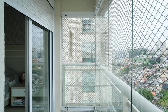 Varanda da suíte 1 de apartamento à venda com 3 quartos, 186m² em Santa Maria, São Caetano do Sul