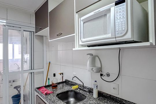 Cozinha de apartamento para alugar com 1 quarto, 50m² em Brás, São Paulo