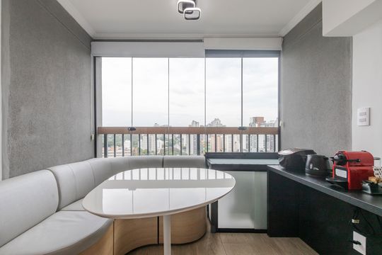 Varanda de apartamento para alugar com 1 quarto, 29m² em Brooklin, São Paulo